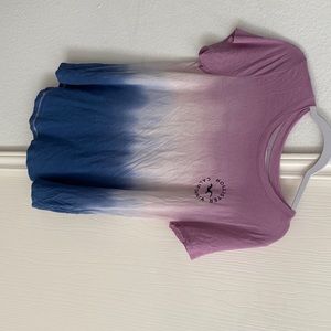 Blouse light purple white and blue